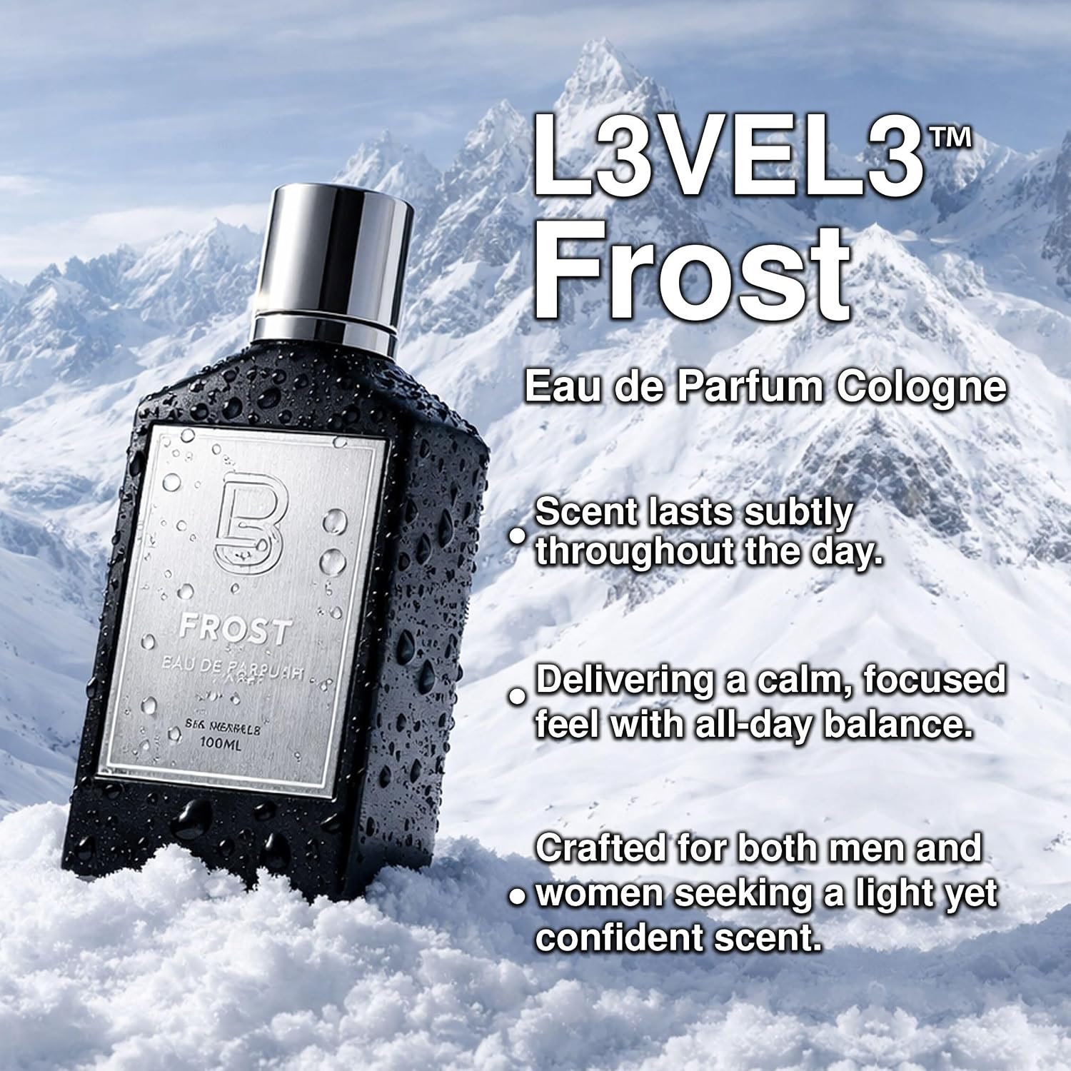 L3 Colonia Eau de Parfum de nivel 3 para hombre, EDP de larga durac...