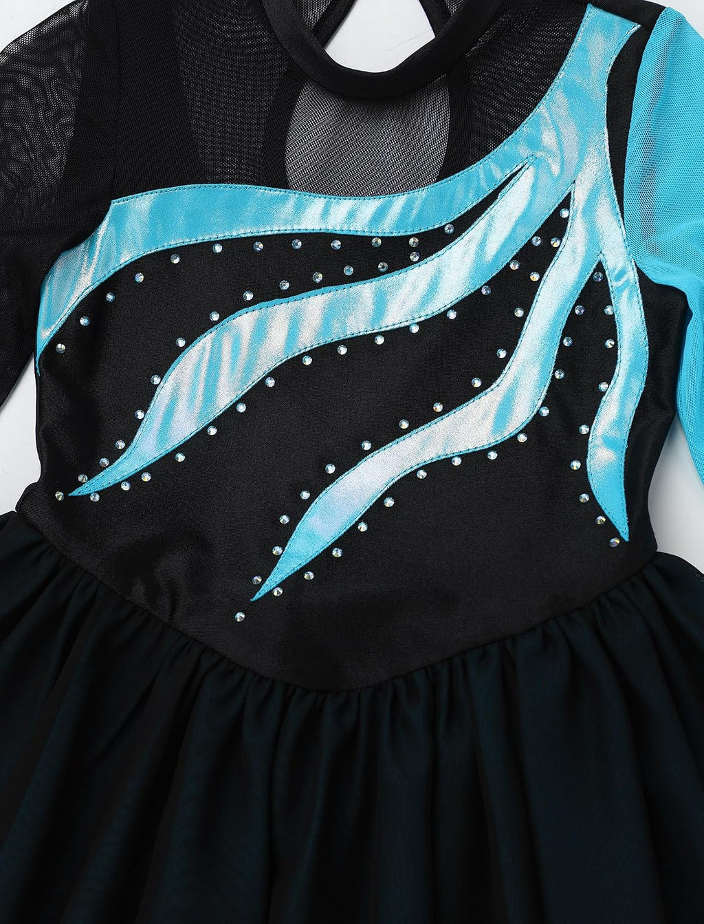 ODASDO Vestido de patinaje sobre hielo artístico para niñas y niños...