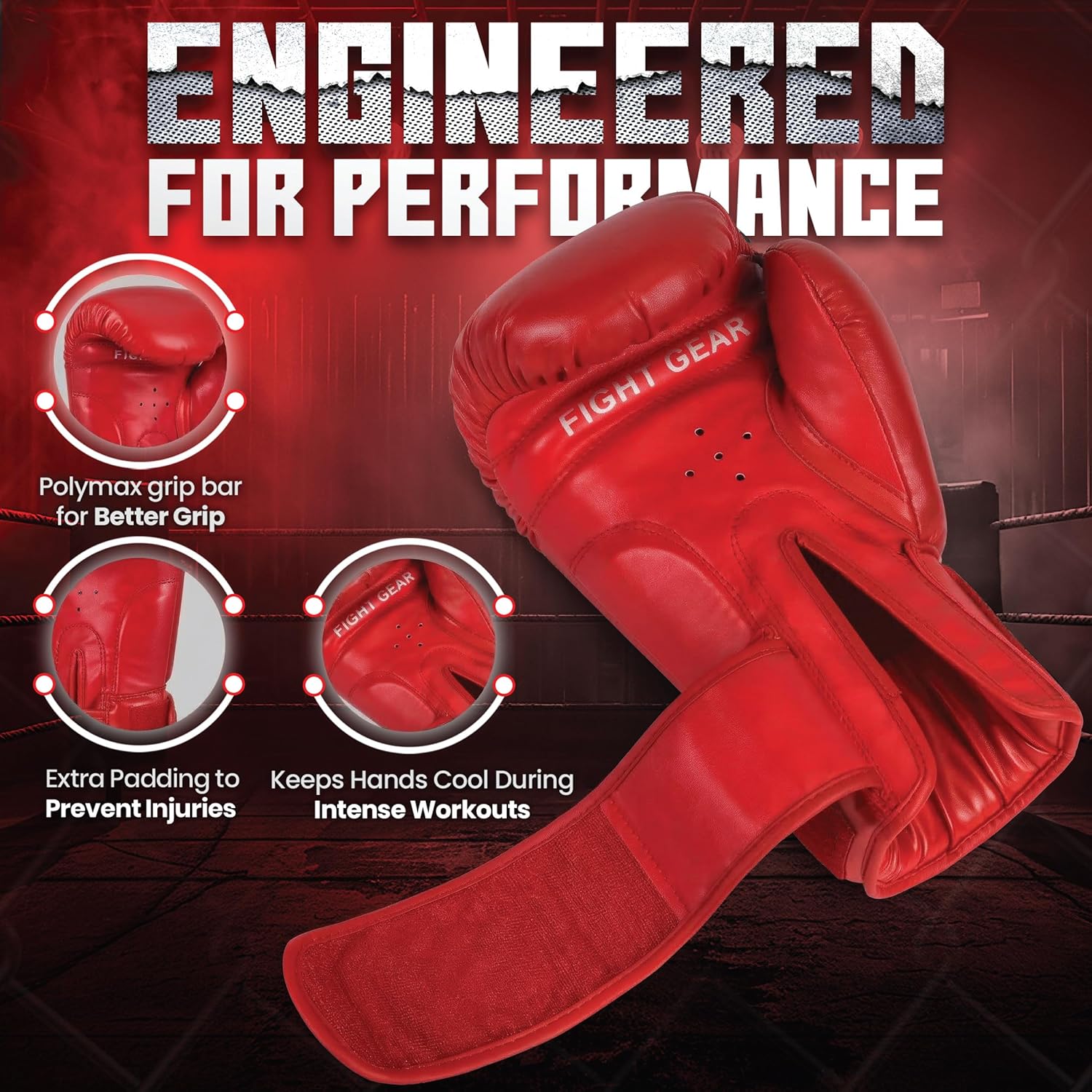 Guantes de Boxeo de Gel Knockout para Hombres y Mujeres - Entrenami...