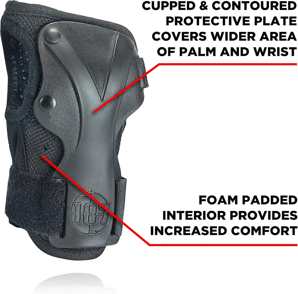 187 Killer Pads Protectores de muñeca Derby \u2013 Protección desli...