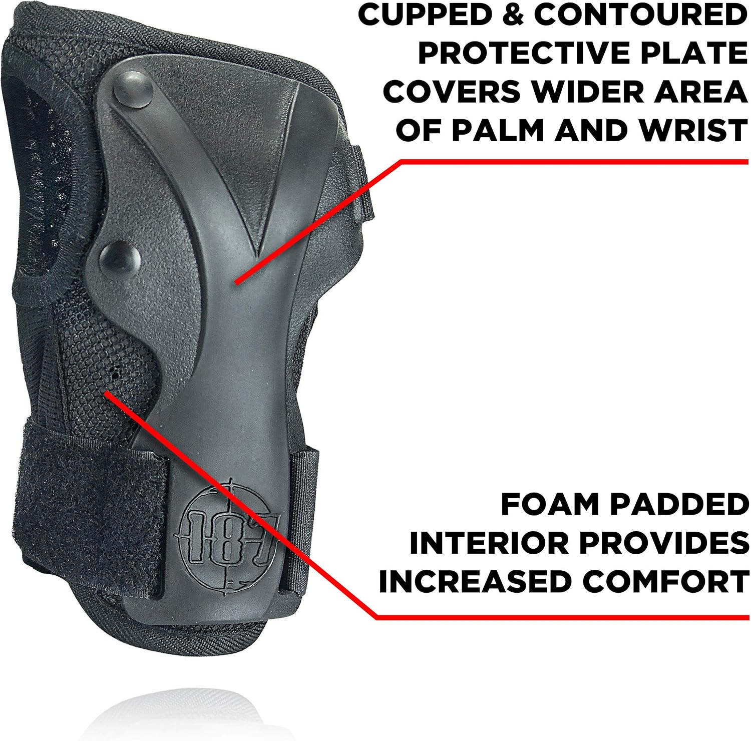 187 Killer Pads Protectores de muñeca Derby \u2013 Protección desli...
