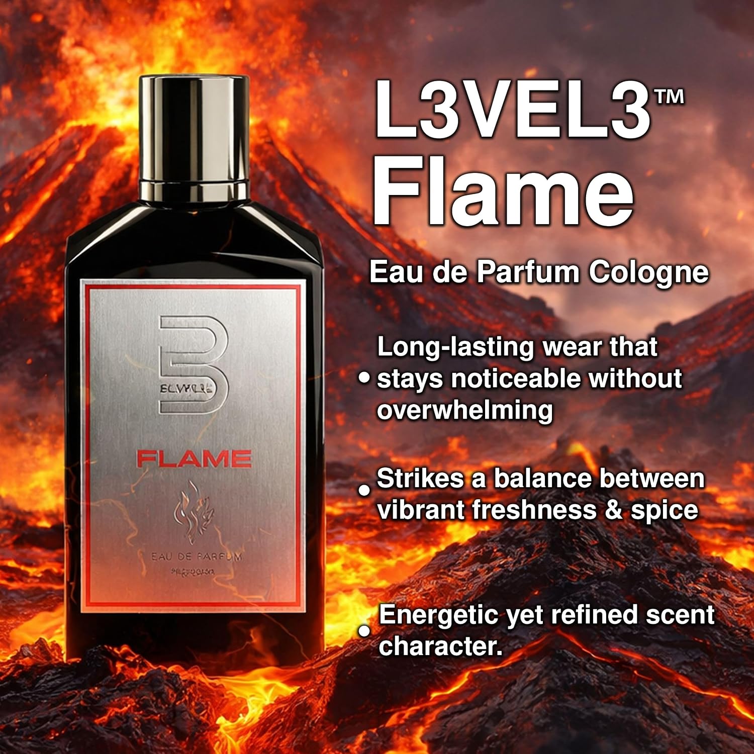 L3 Colonia Eau de Parfum de nivel 3 para hombre, EDP de larga durac...