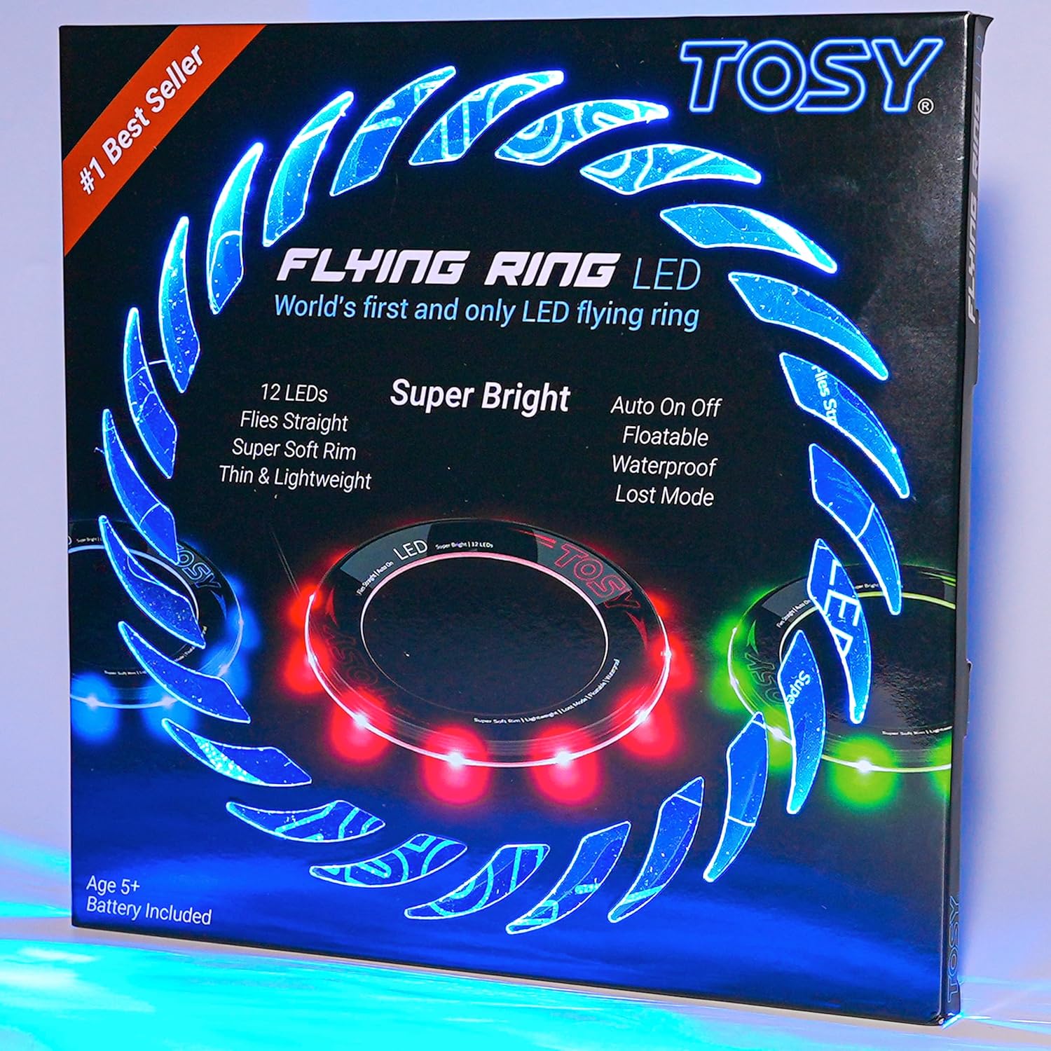 TOSY Flying Ring - 36 RGB Multicolor or 12 Monocolor LEDs, Super Br...