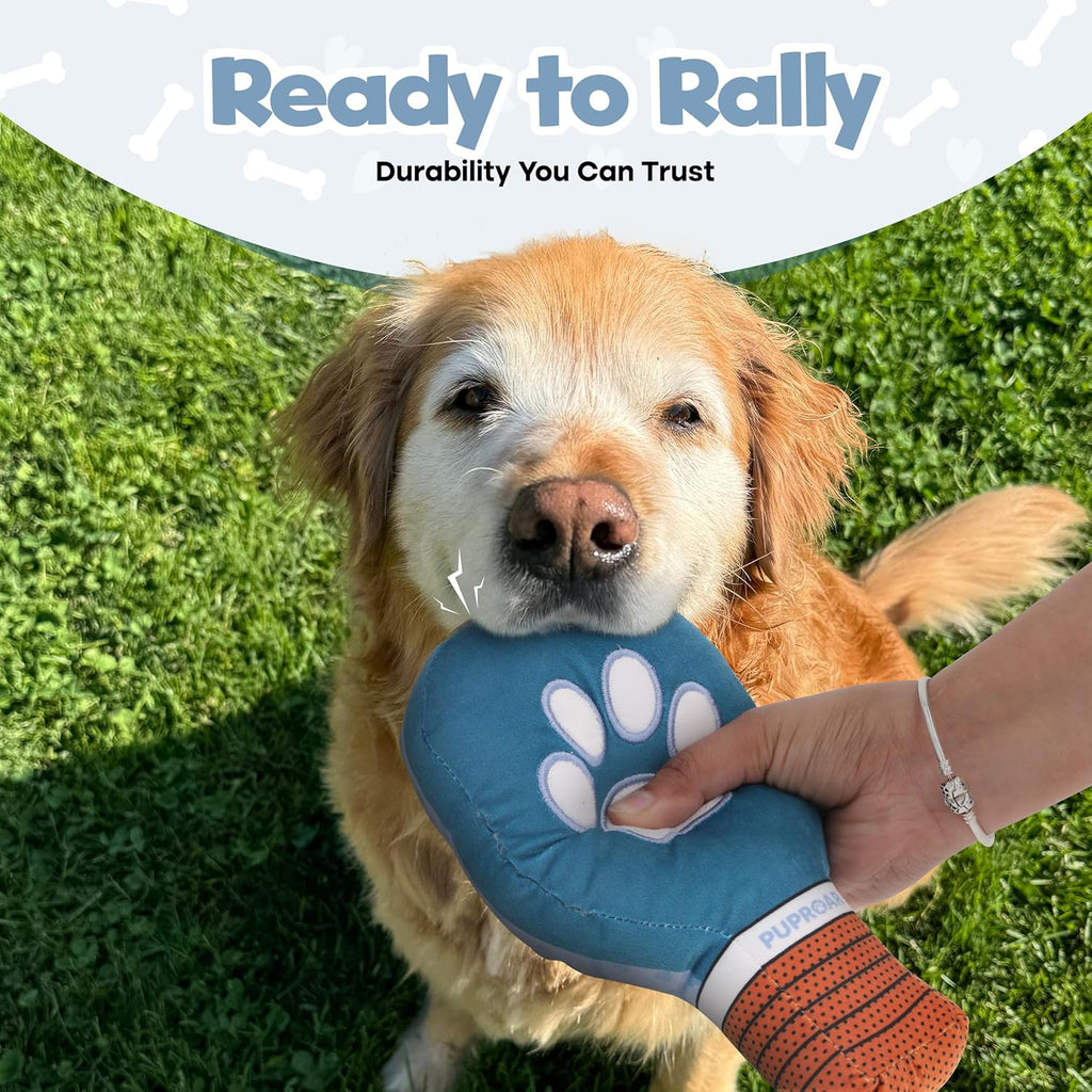 PUPROAR Juguete para perros de pickleball, divertida paleta de felp...