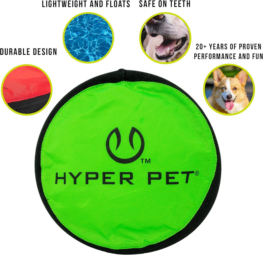 Hyper Pet Flippy Flopper - Disco volador de 9 pulgadas, flota en el...