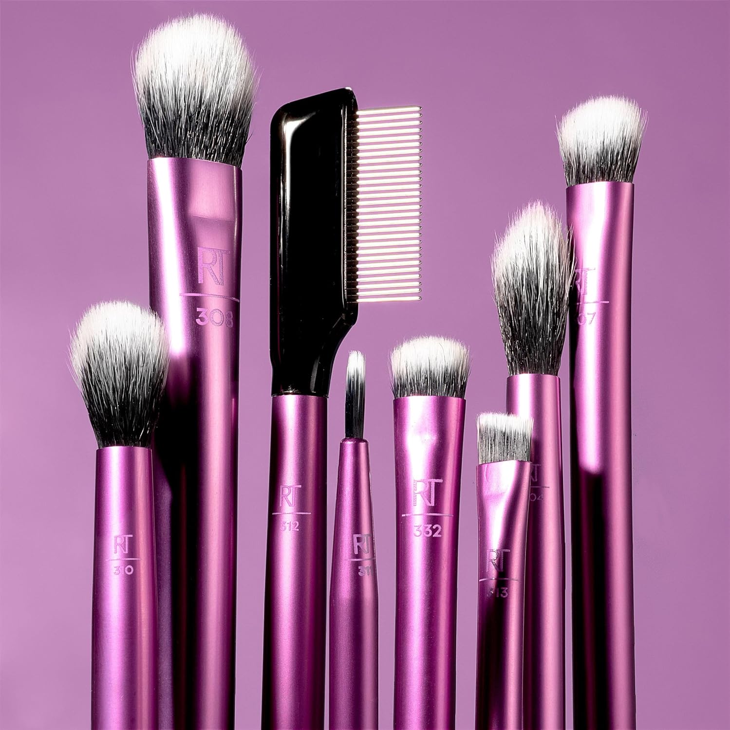 Real Techniques Juego de 8 Brochas de Maquillaje Esenciales para Oj...