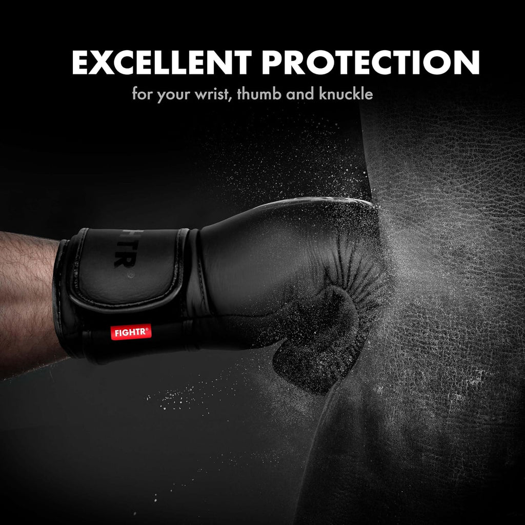 Guantes de boxeo FIGHTR® Pro hechos de cuero genuino | Para hombres...