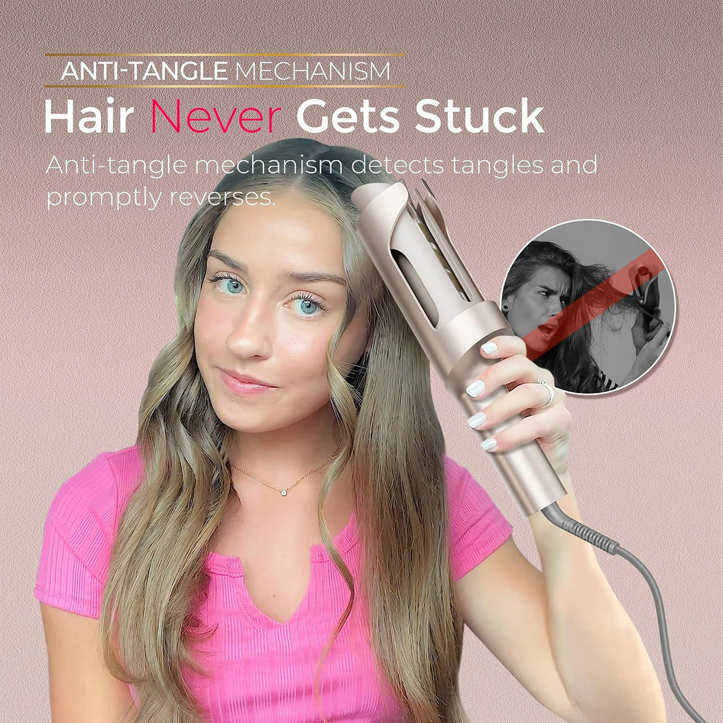 TYMO CurlPro Plus - Rizador giratorio automático, varita rizadora d...