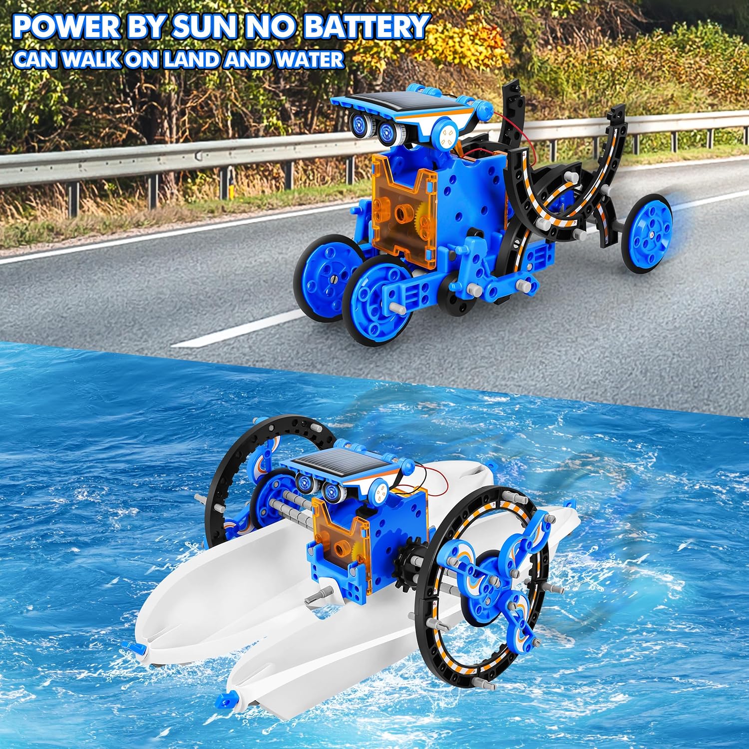 STEM - Juguetes educativos 13 en 1 de robots de energía solar para...
