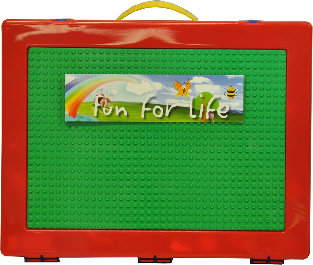 Fun for Life Estuche organizador compatible con Lego con placa de c...