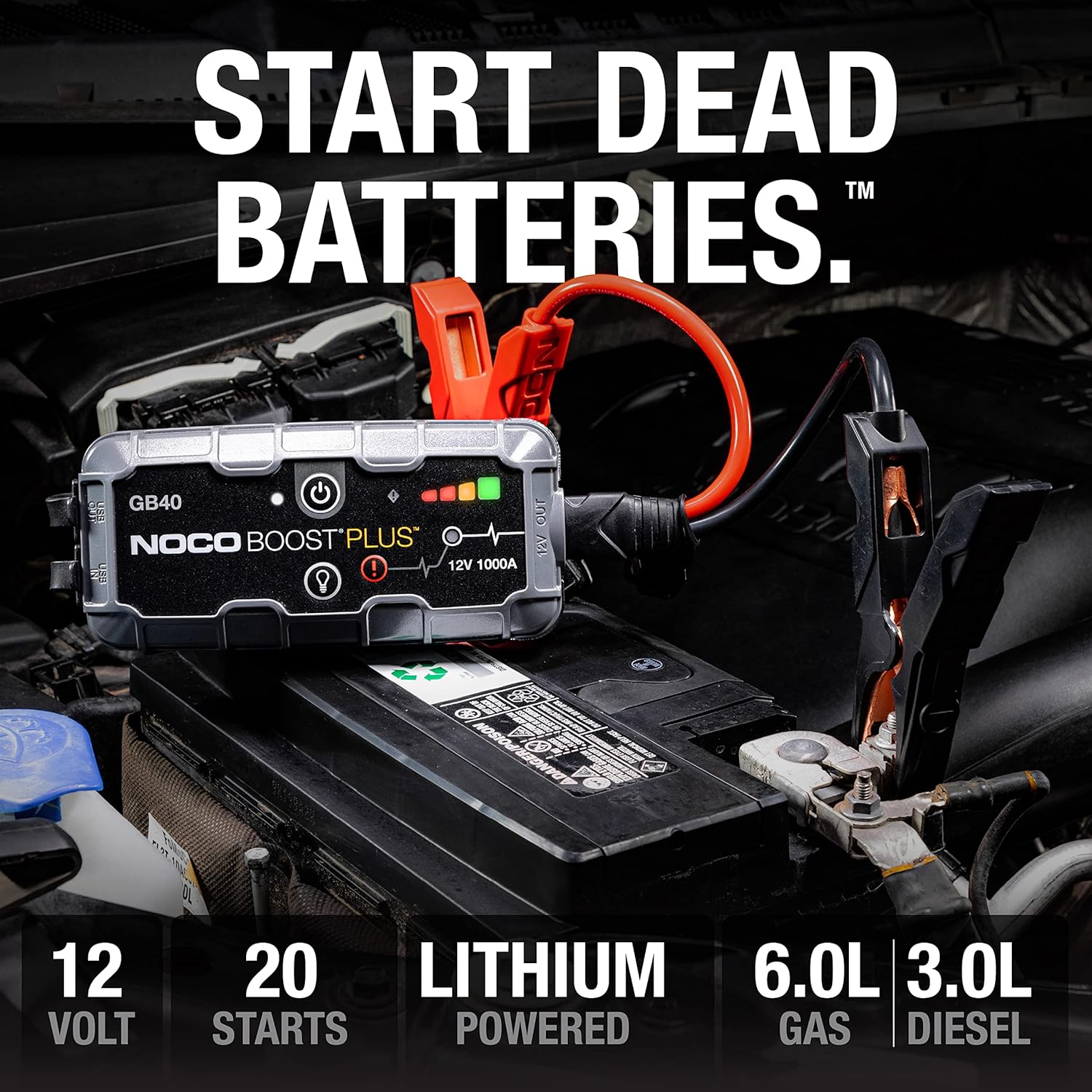 NOCO Boost GB40: Arrancador de 1000A Ultraseguro \u2013 Paquete de...