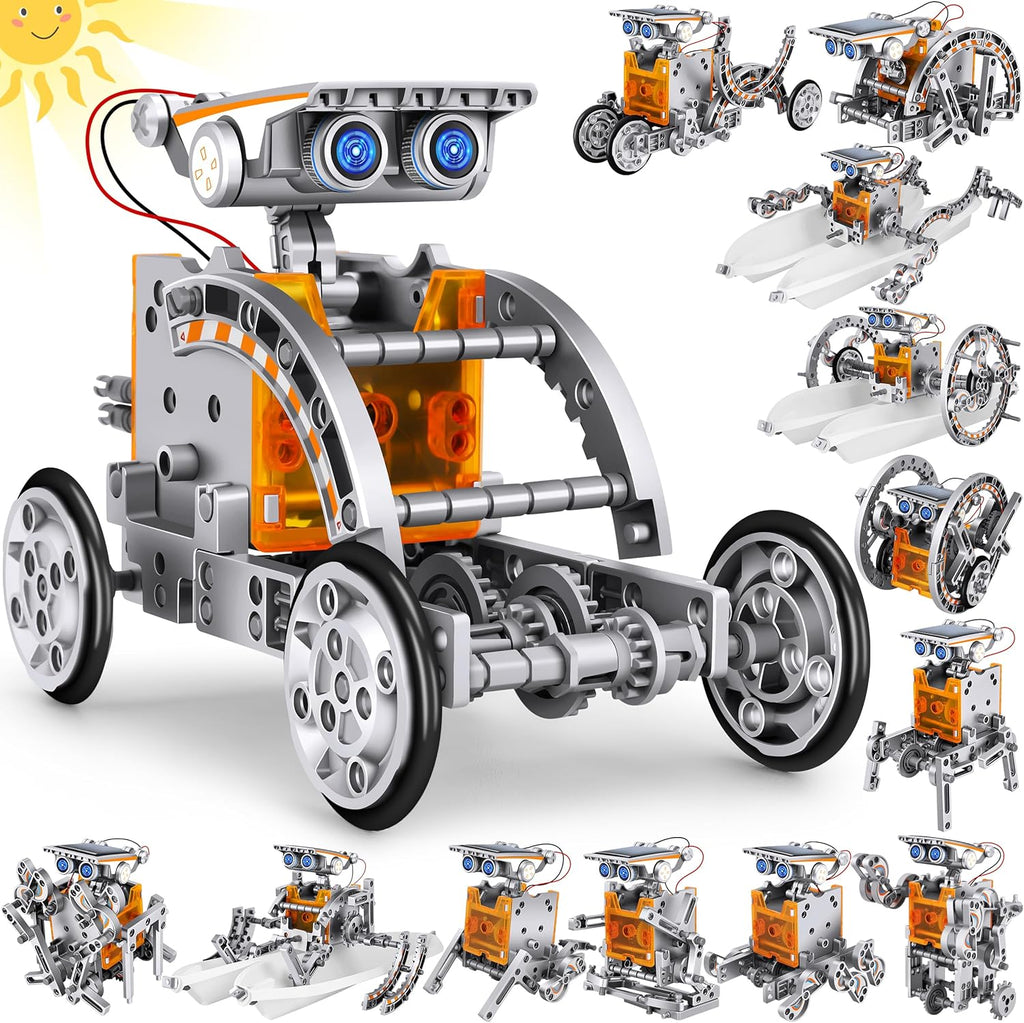 STEM 13 en 1 Educación Solar Power Robots Juguetes para niños a par...