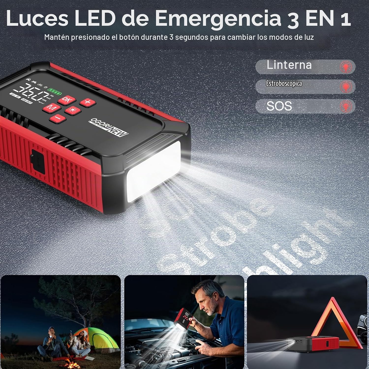 Arrancador de 8000A con compresor de aire, arrancador de batería de...