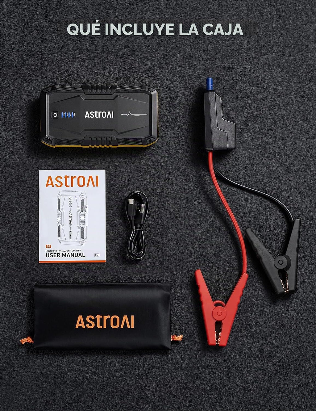 AstroAI S8 Arrancador de Batería de Coche, Paquete de Batería de Ar...