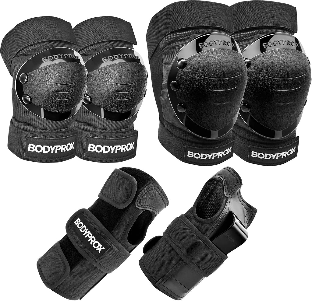 BODYPROX - Juego de rodilleras, coderas y muñequeras para patinaje...