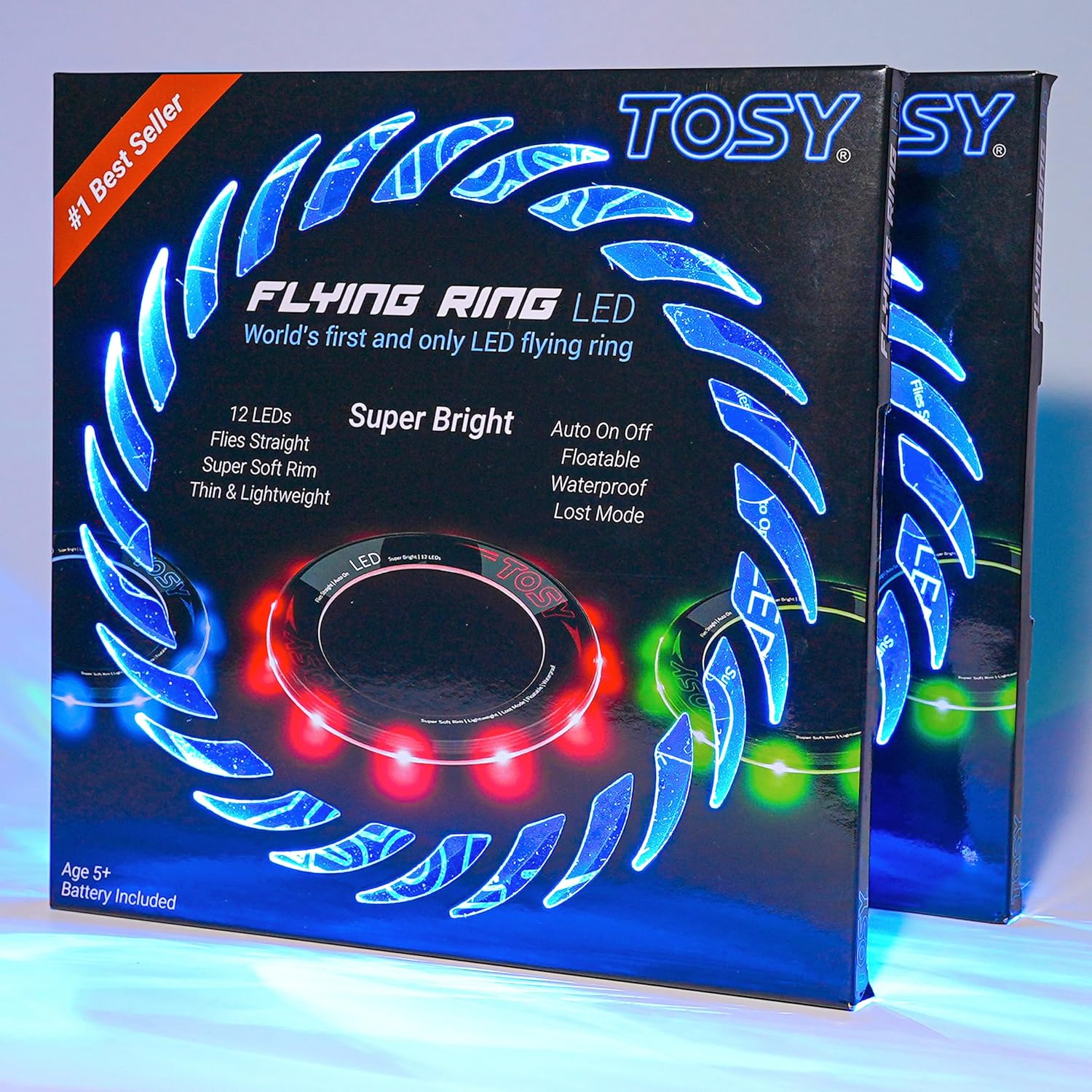 TOSY Flying Ring - 36 RGB Multicolor or 12 Monocolor LEDs, Super Br...