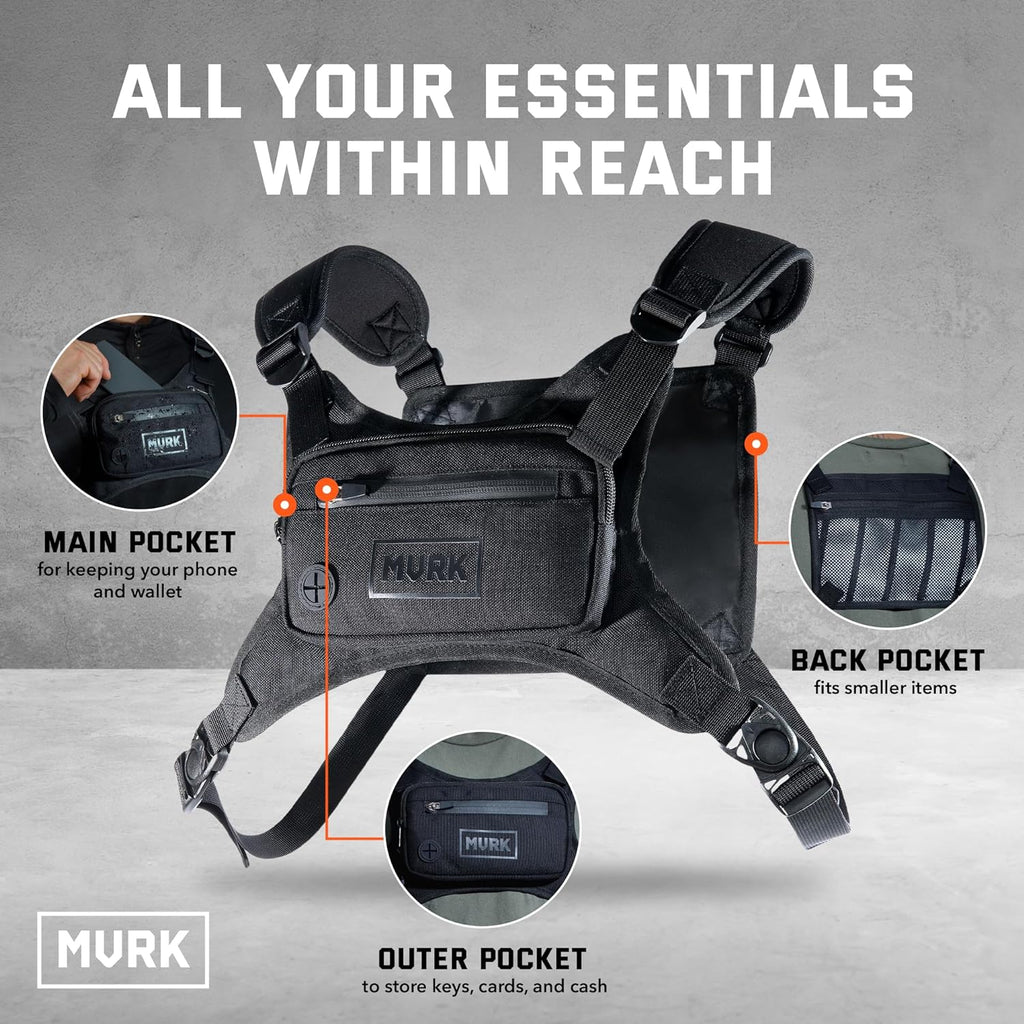 MVRK Mochila de pecho resistente al agua - Chaleco para correr para...