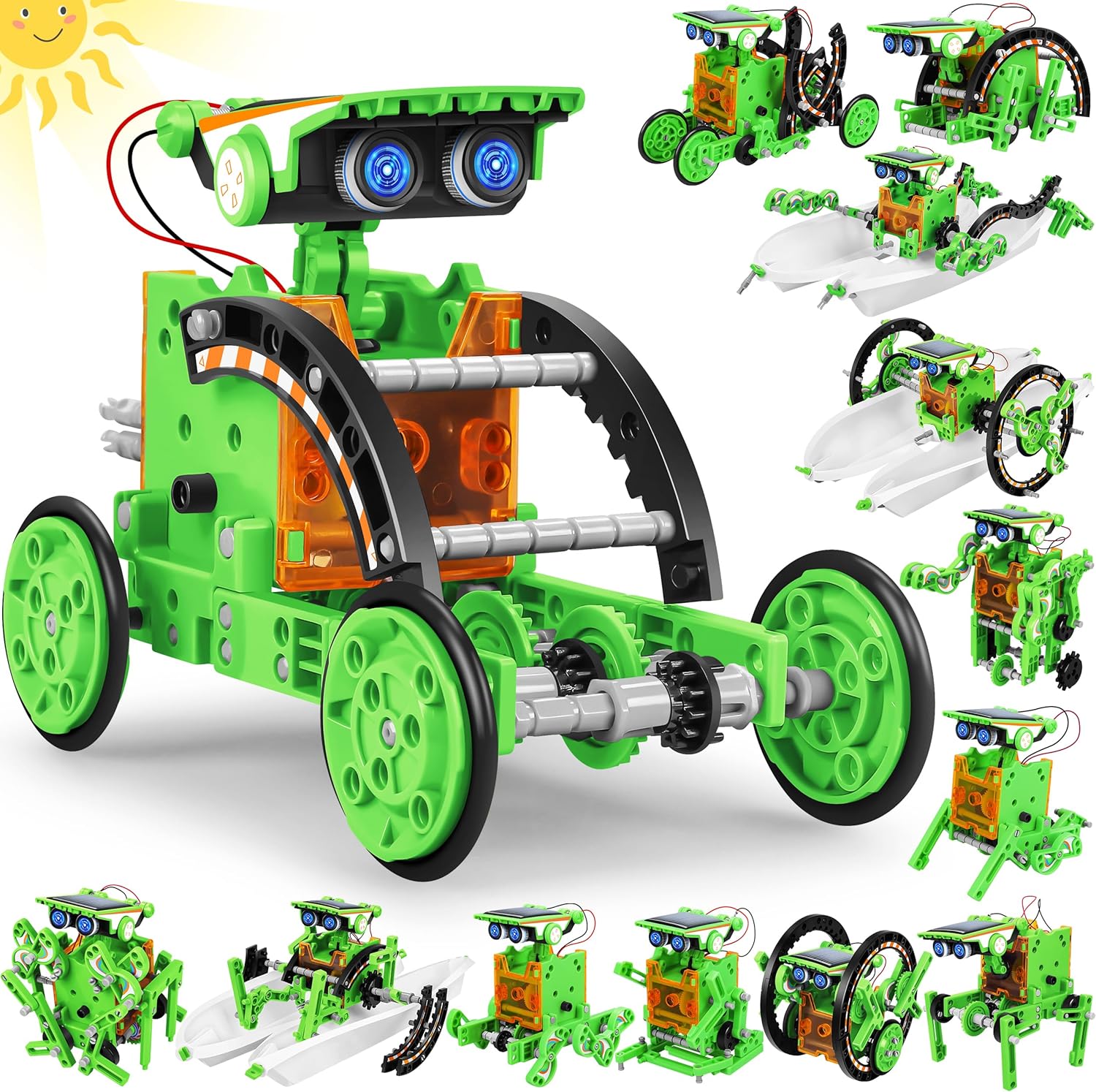 STEM 13-en-1 juguetes de robots de energía solar educativos para ni...