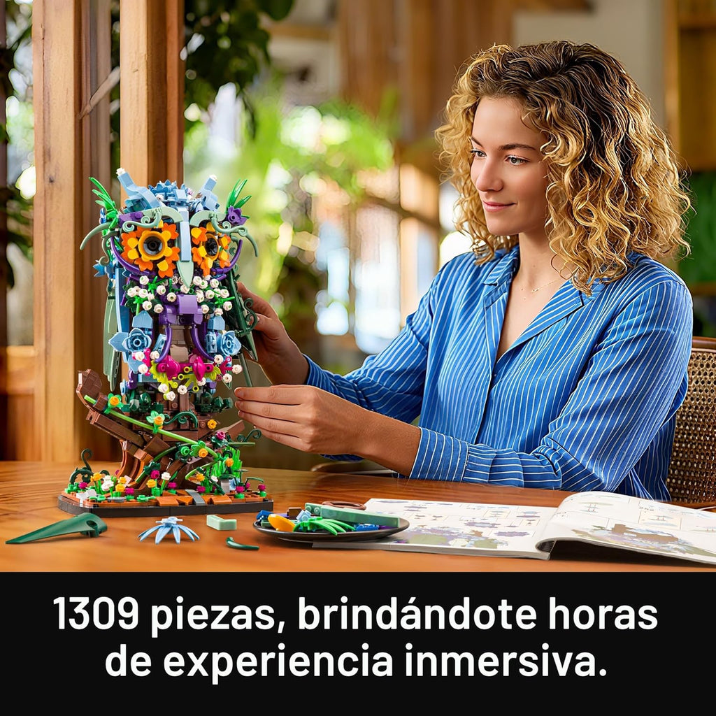 Sillbird Juego de construcción de búho de flores para adultos, rega...