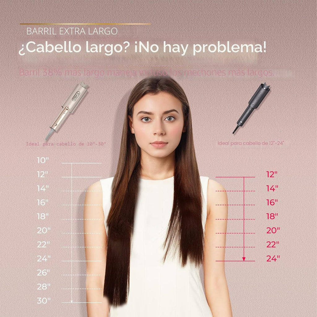 Rizador Automático Rotativo Mejorado - TYMO CurlPro Plus Varilla de...