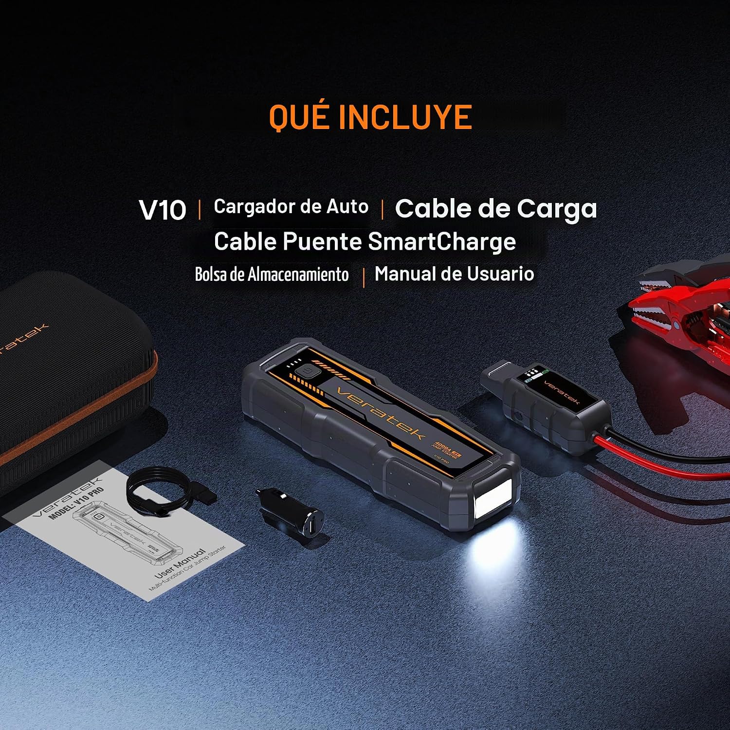 Veratek V10 Pro 4000A Arrancador de Batería de Coche Portátil (10.0...