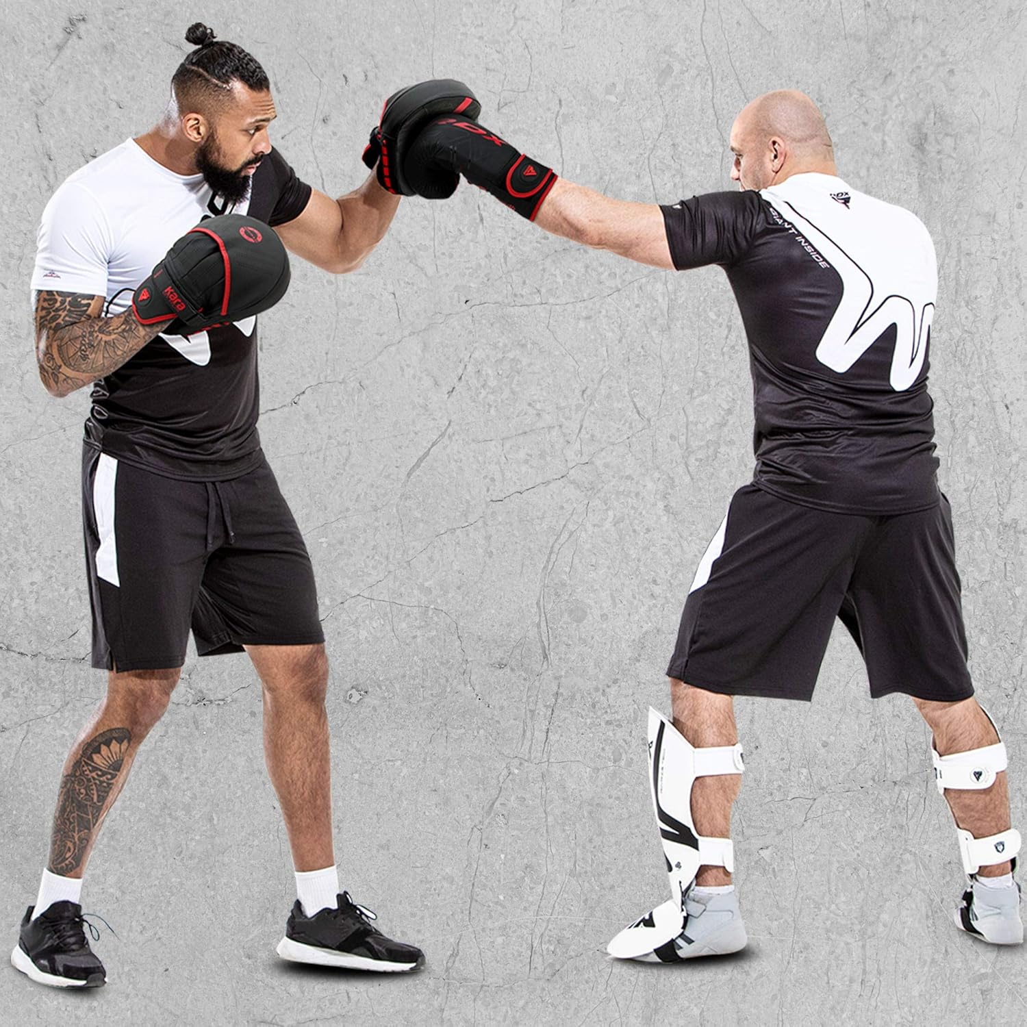 RDX Almohadillas de boxeo Curvadas Focus Mits, Maya Hide Leather Ka...