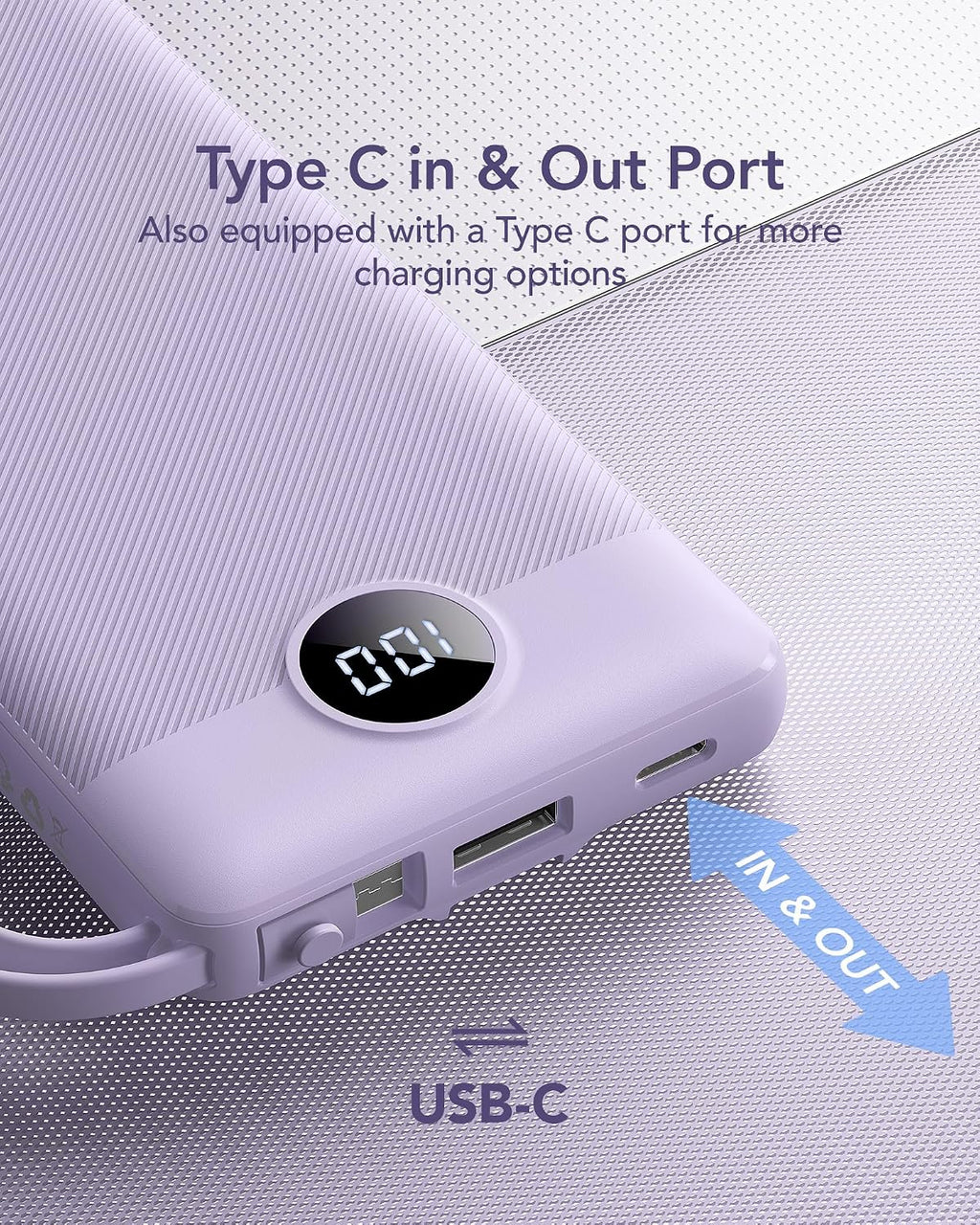 VRURC Cargador Portátil Power Bank, Paquete de Batería de 10000mAh...