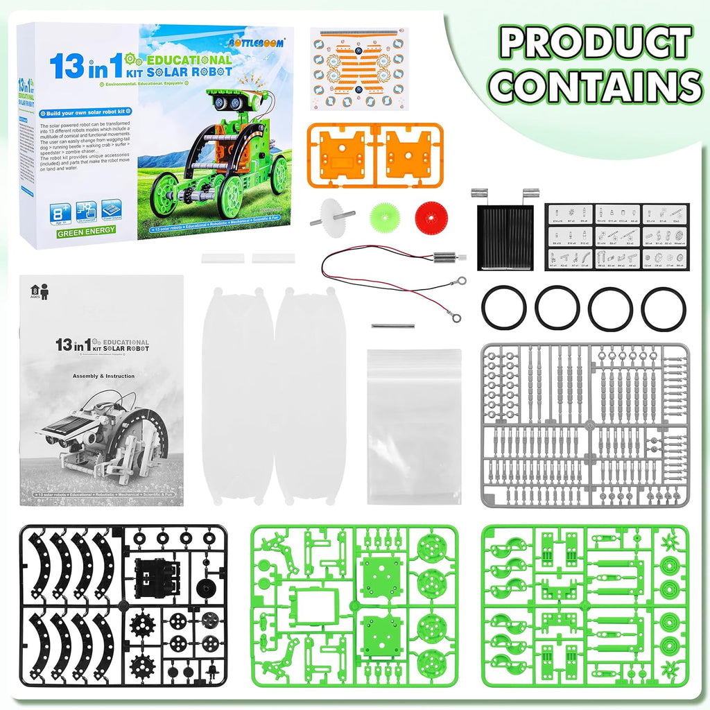 STEM 13-en-1 juguetes de robots de energía solar educativos para ni...