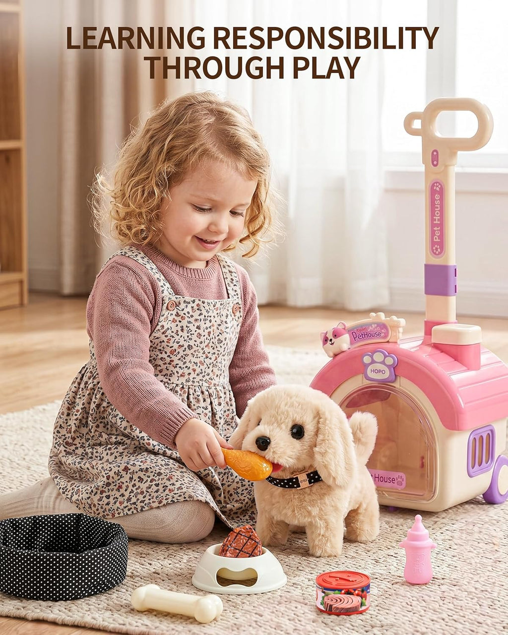 23 piezas de juguetes para perros para niñas, juguetes interactivos...