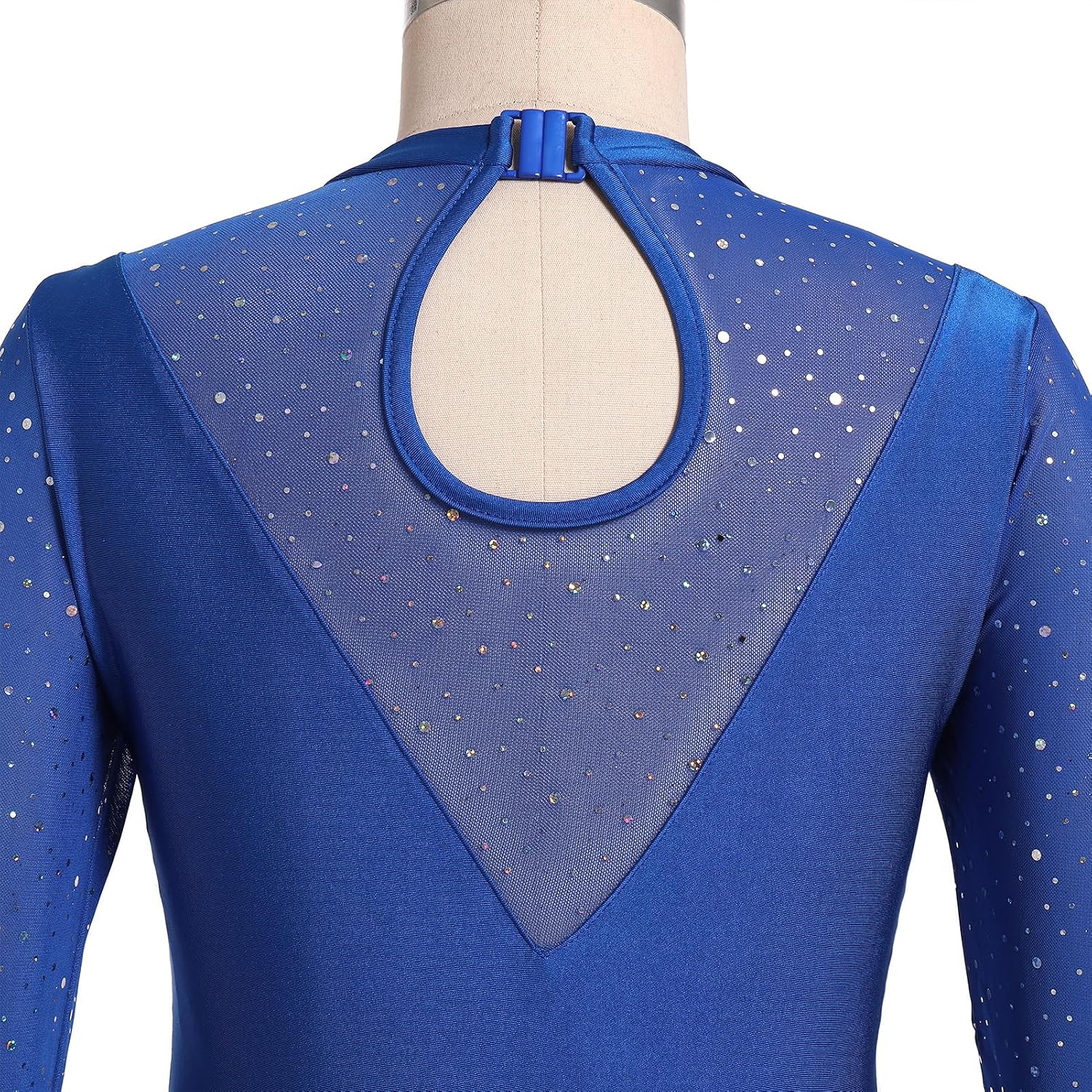 AFAVOM Vestido de patinaje artístico con lentejuelas para mujer, ma...