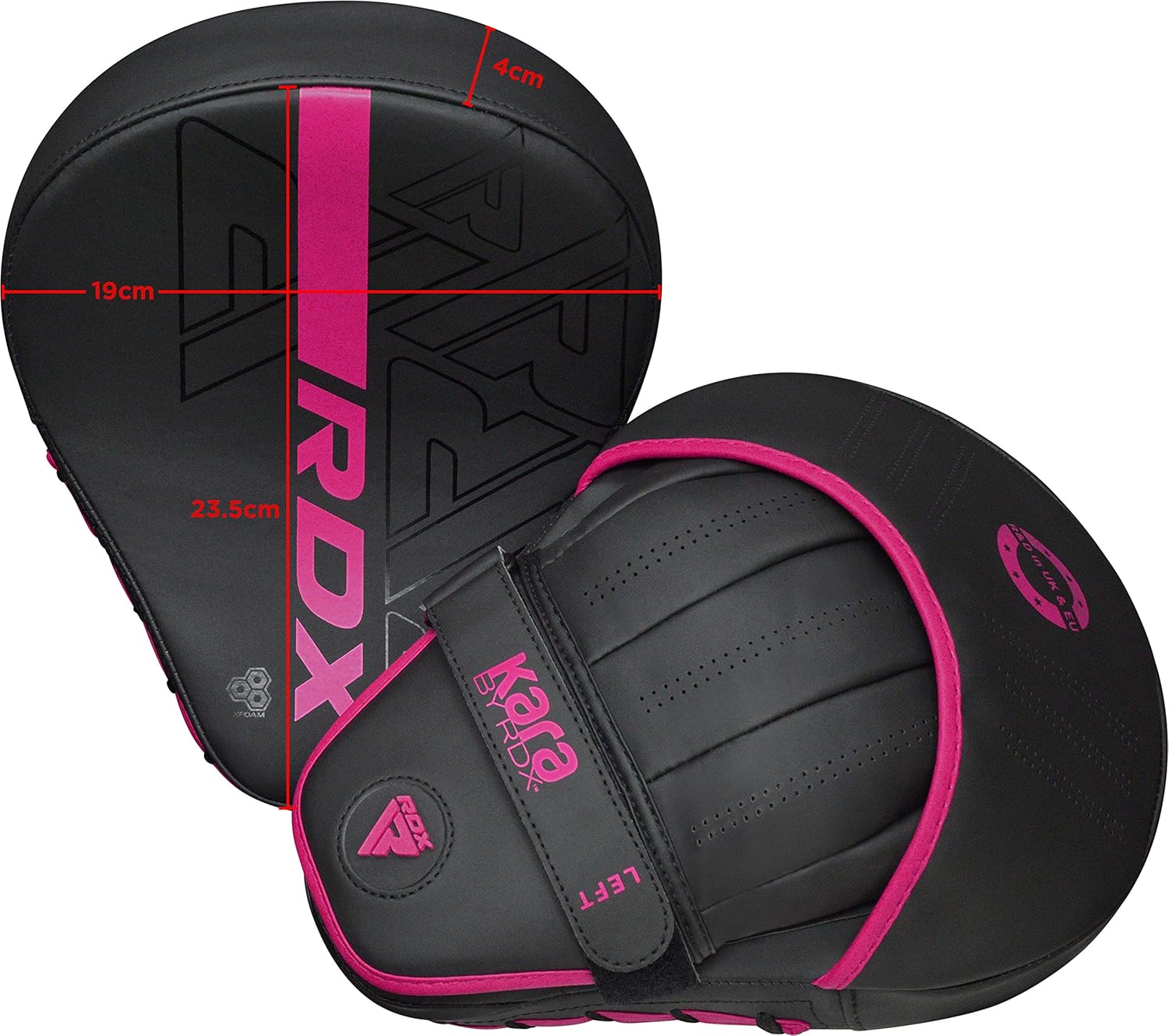 RDX Almohadillas de boxeo Curvadas Focus Mits, Maya Hide Leather Ka...