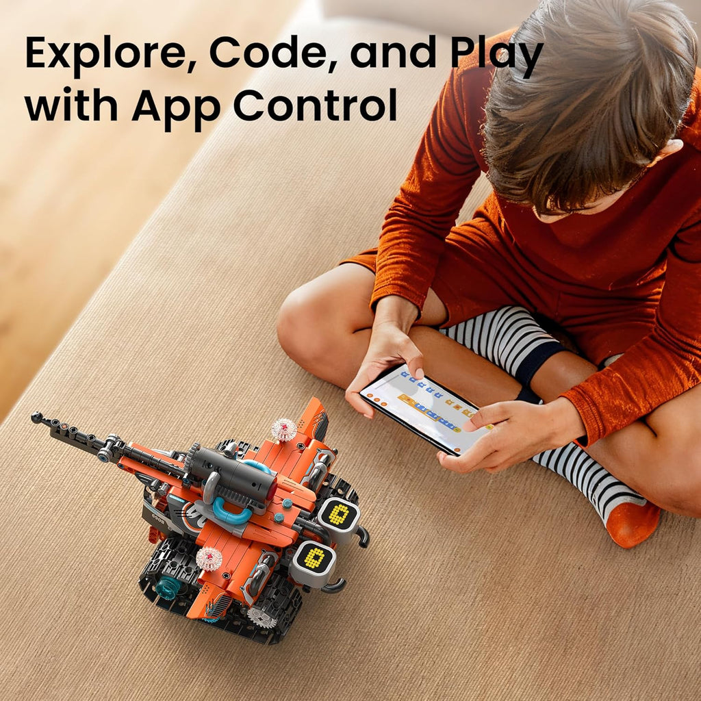 Sillbird Robot Building STEM Kit con control remoto para niños de 8...