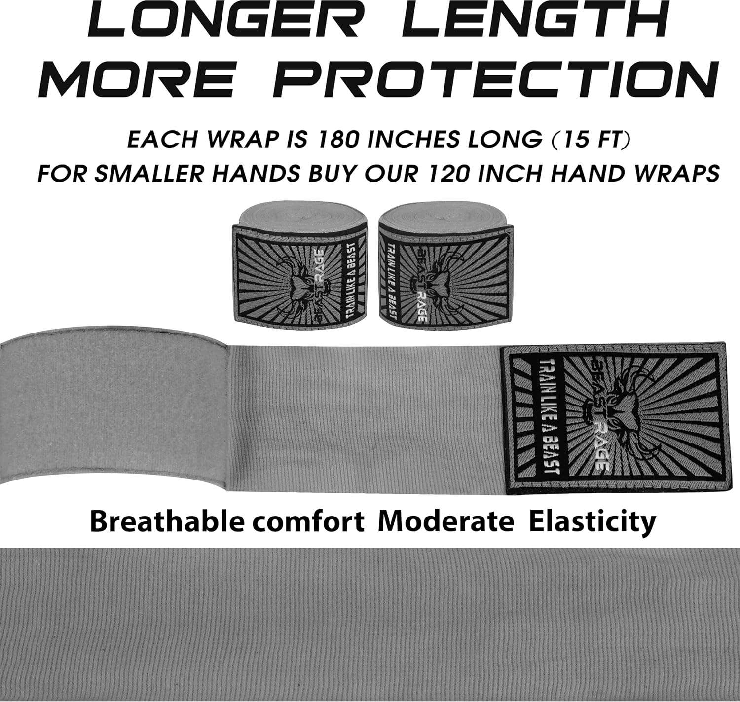BEAST RAGE Vendas para manos de boxeo para MMA Kickboxing, muñequer...