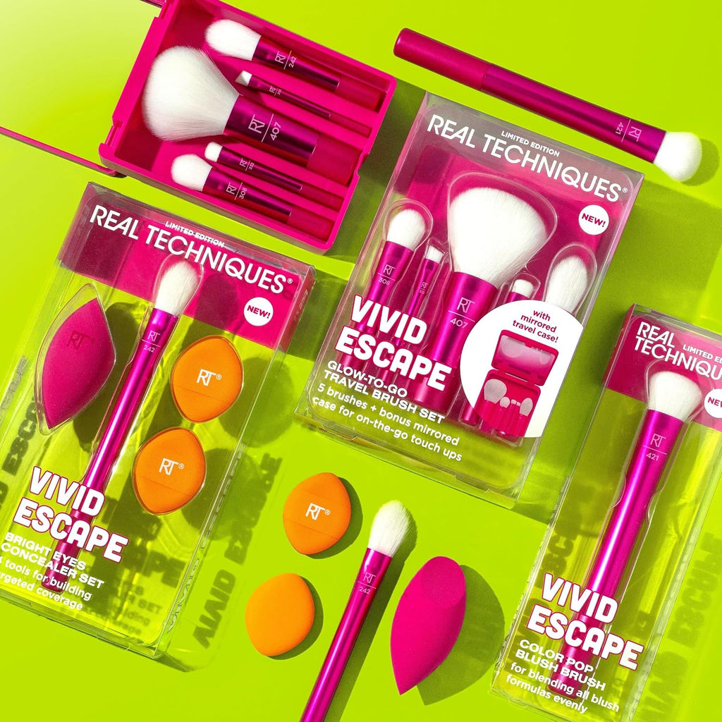 Real Techniques Brocha para colorete Vivid Escape Color Pop, brocha...