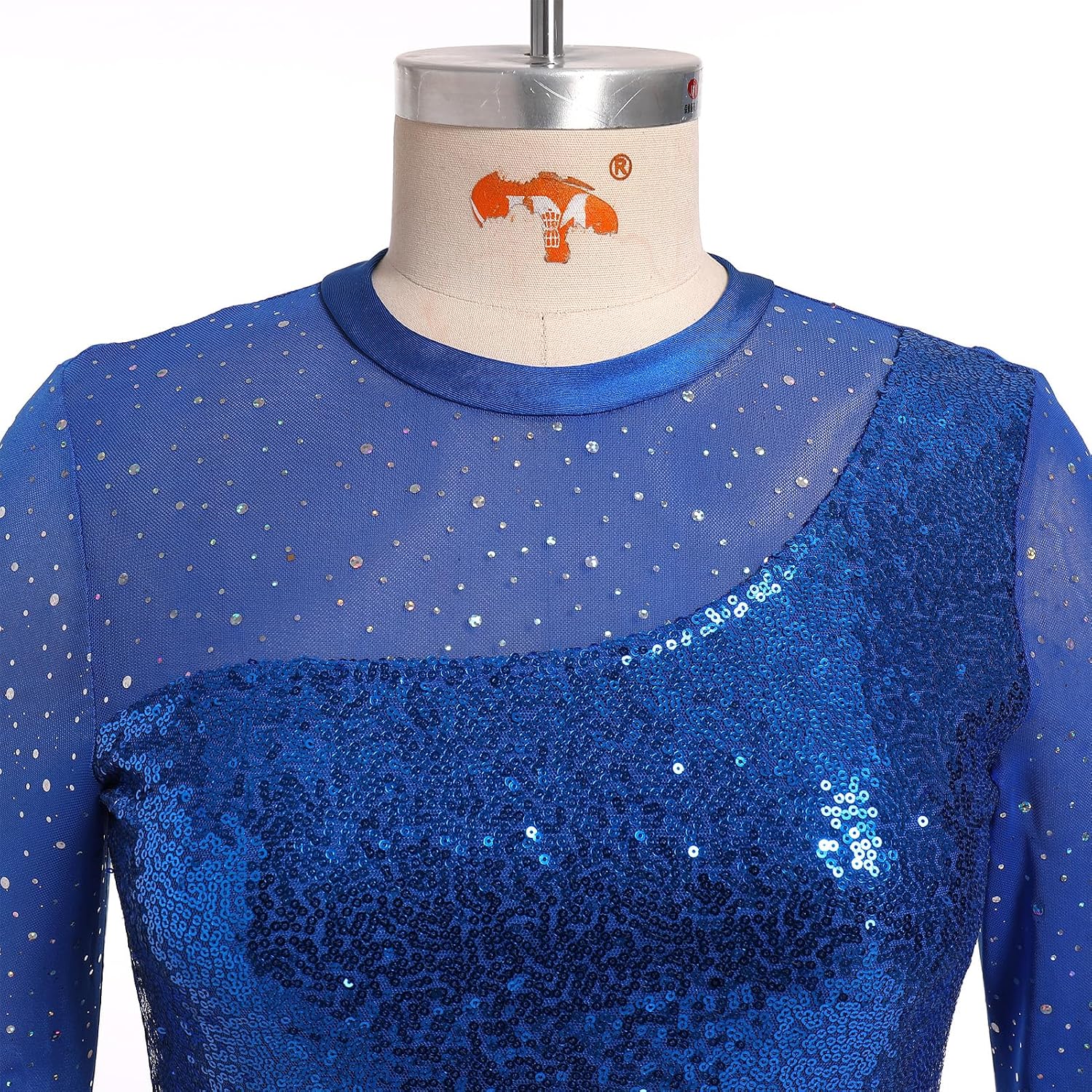 AFAVOM Vestido de patinaje artístico con lentejuelas para mujer, ma...