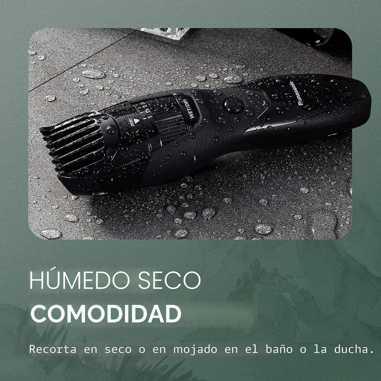 Panasonic depiladora inalámbrica para barba para hombres con dial d...