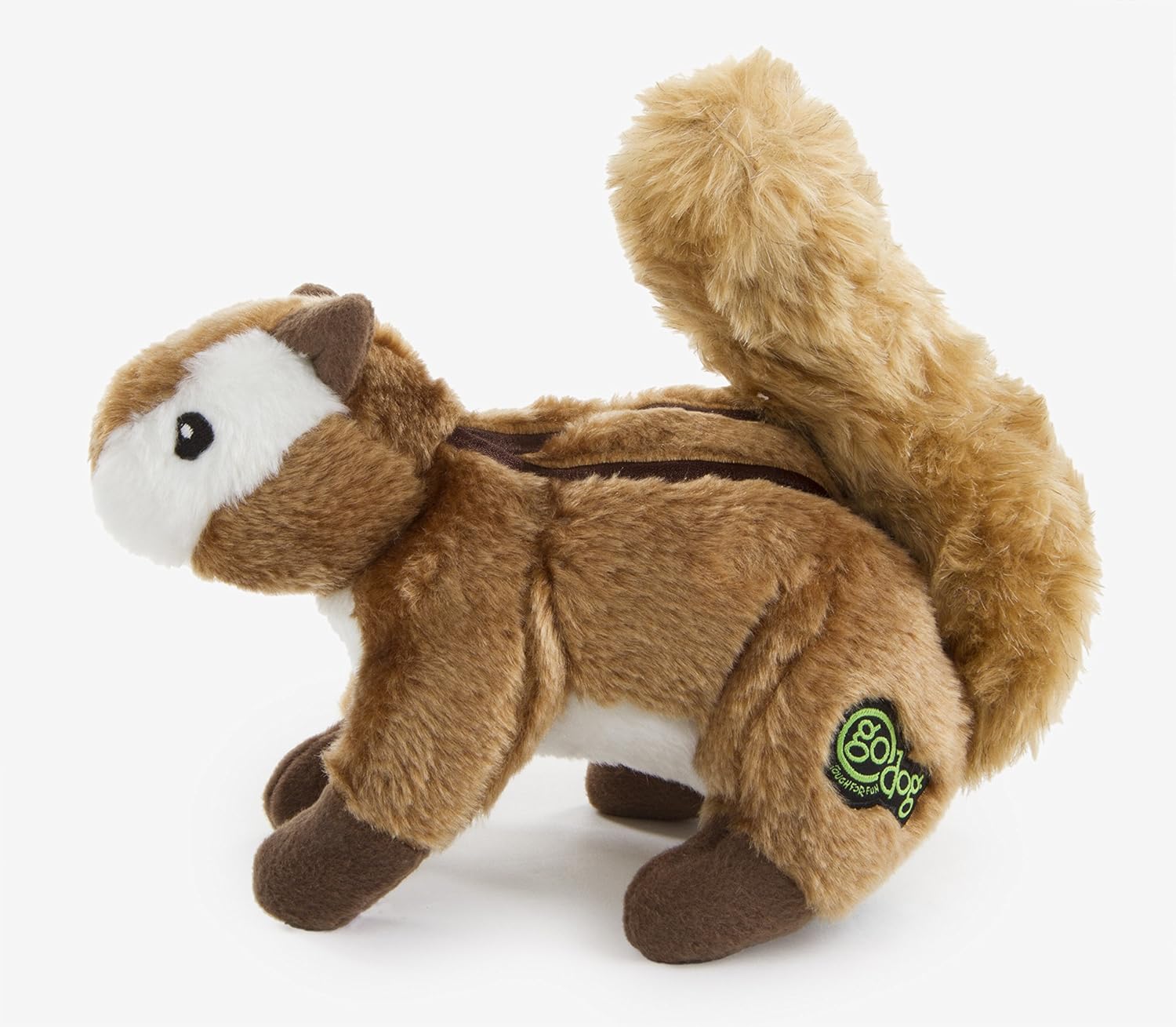 goDog Wildlife Chipmunk - Juguete chirriante de felpa para perro, t...