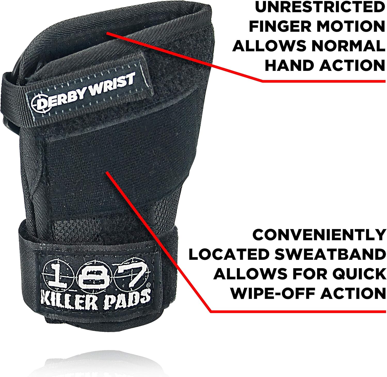 187 Killer Pads Protectores de muñeca Derby \u2013 Protección desli...