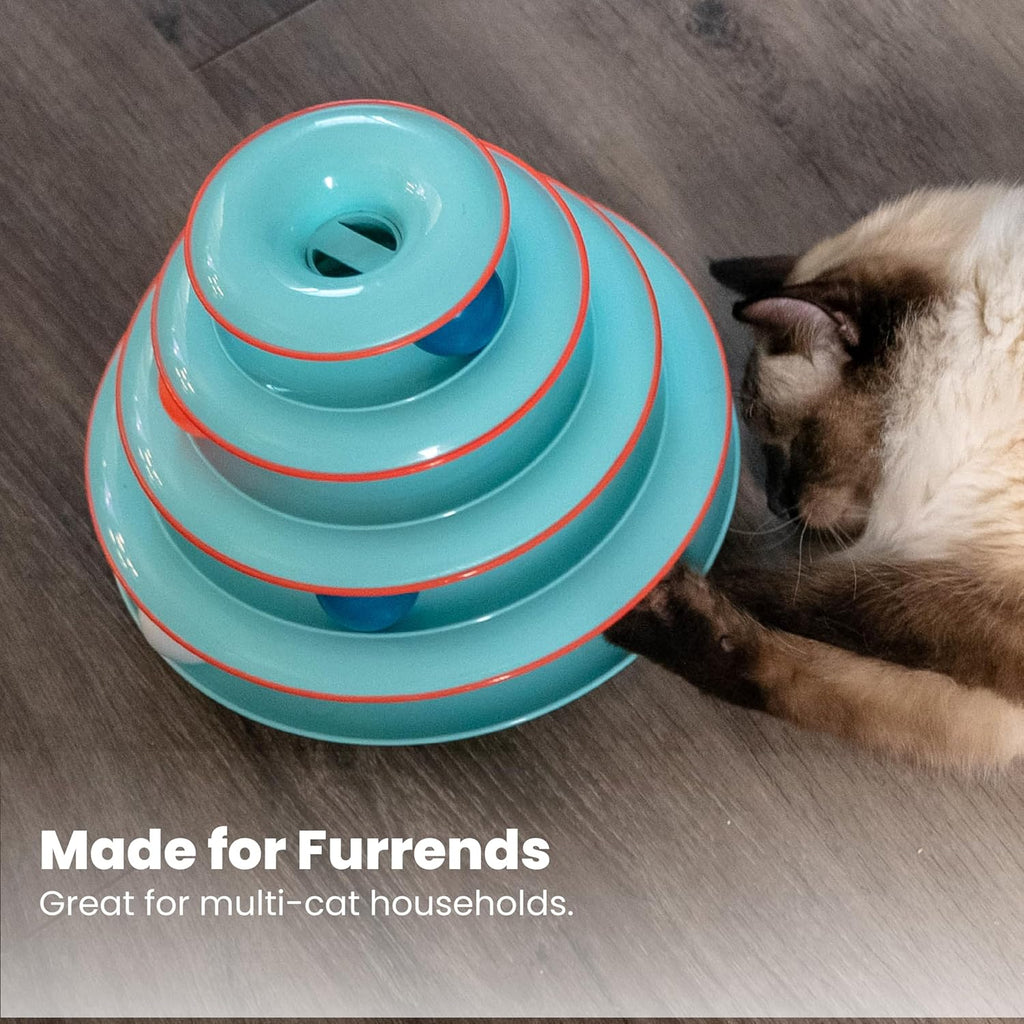 Petstages - Juguete interactivo para gatos Chase Meowtain de 4 niveles