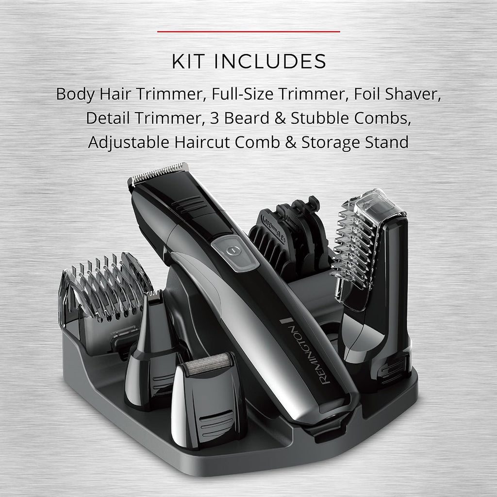 Kit avanzado recargable de aseo corporal Remington de pies a cabeza...