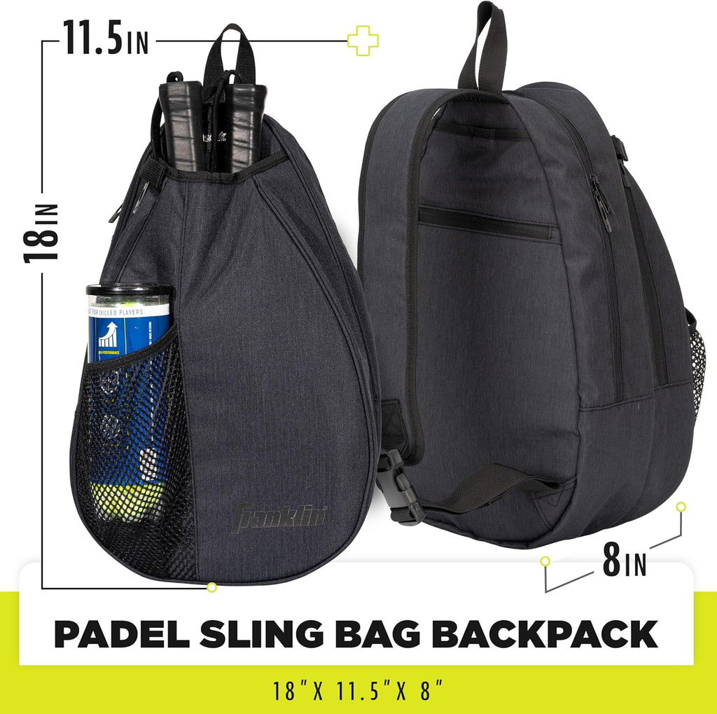 Franklin Sports Padel Bag - Mochila Sling Bag Padel Hombre + Mujer...