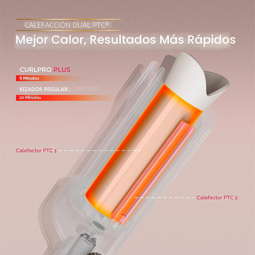 TYMO CurlPro Plus - Rizador giratorio automático, varita rizadora d...
