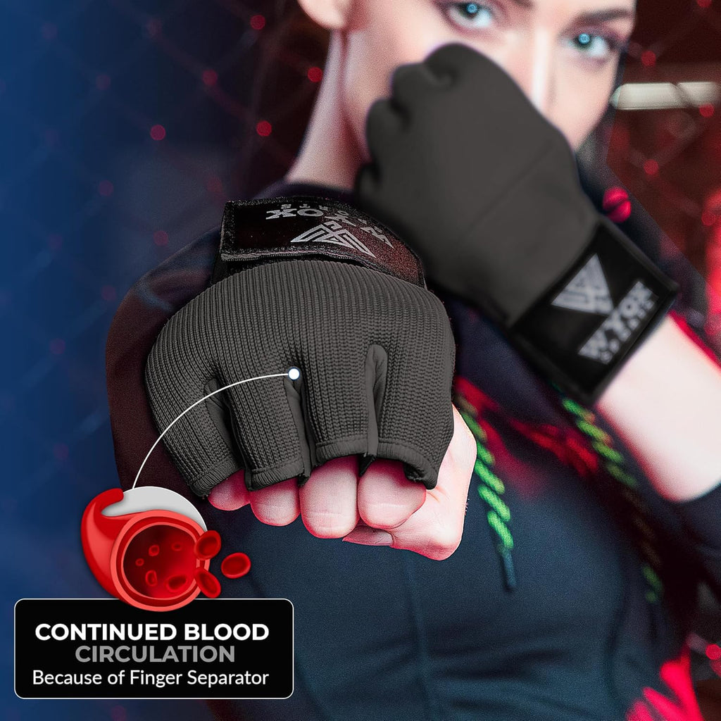 WYOX Vendas de Gel para Boxeo Guantes Interiores para Hombres y Muj...