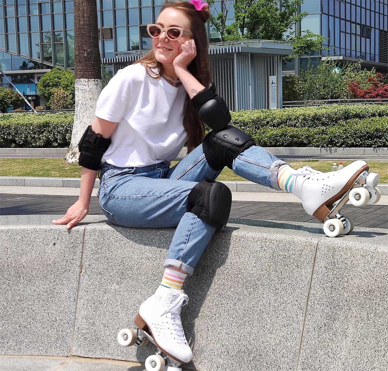 PAPAISON Patines de ruedas para mujeres y hombres, de lujo de 2 cap...