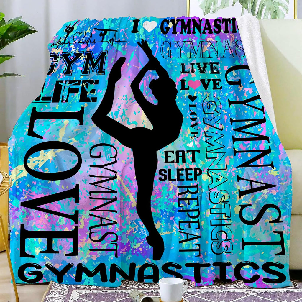 Regalos de gimnasia para niñas, manta de gimnasia ultrasuave de fra...