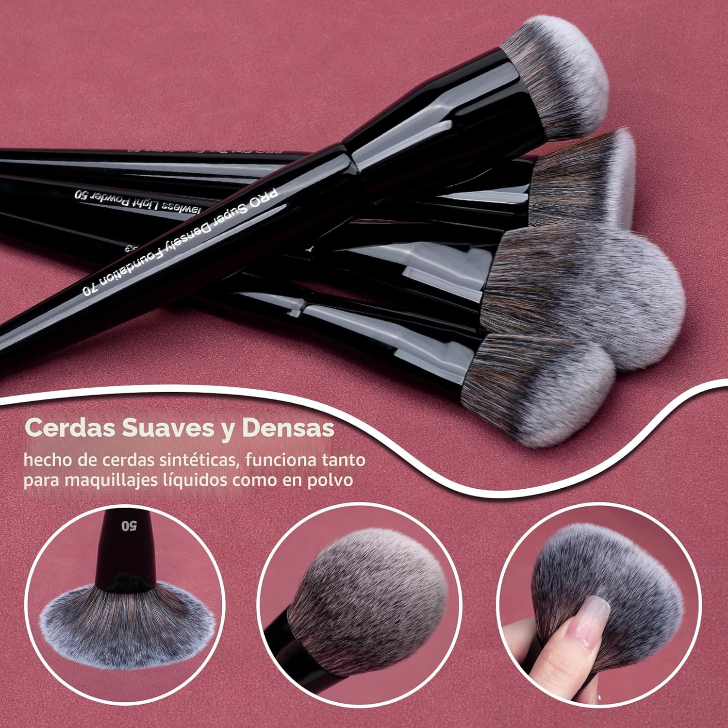 Bueart Design Juego de 32 brochas de maquillaje de grado PRO con so...