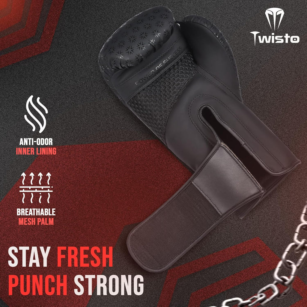 Twisto Guantes de boxeo Black Rox \u2013 Pro Training & Sparring, p...