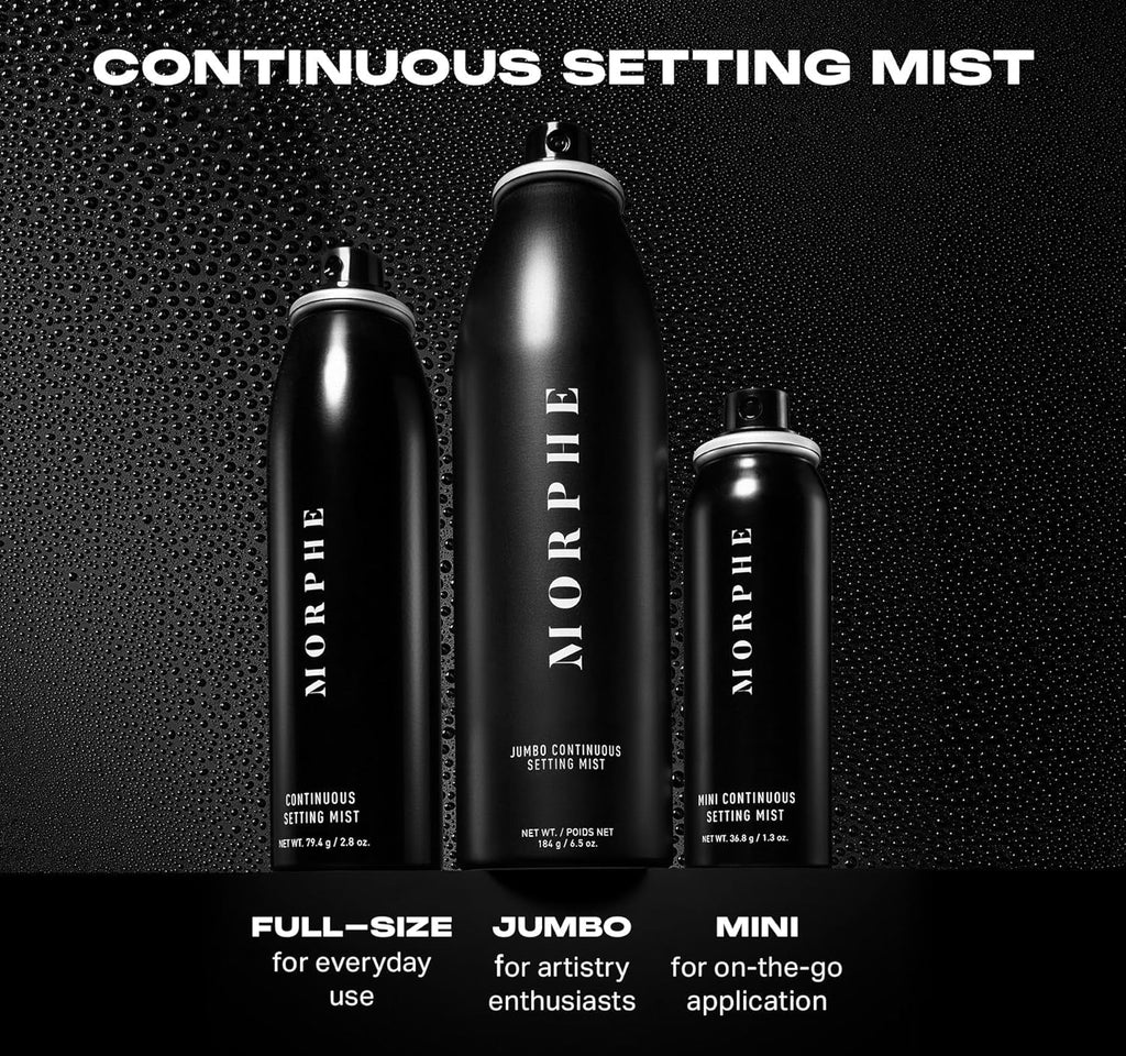 Morphe Continuous Setting Mist - Spray fijador de maquillaje microf...