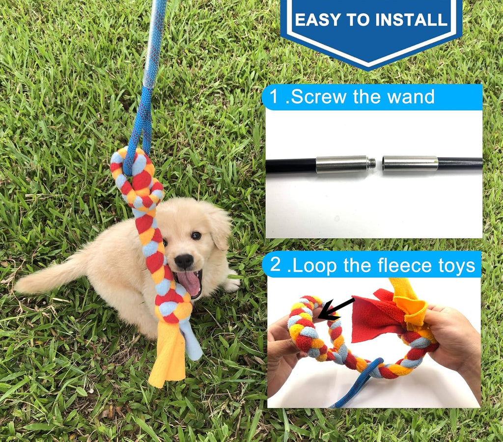 Juguete interactivo de poste de coqueteo para perros, persecución y...