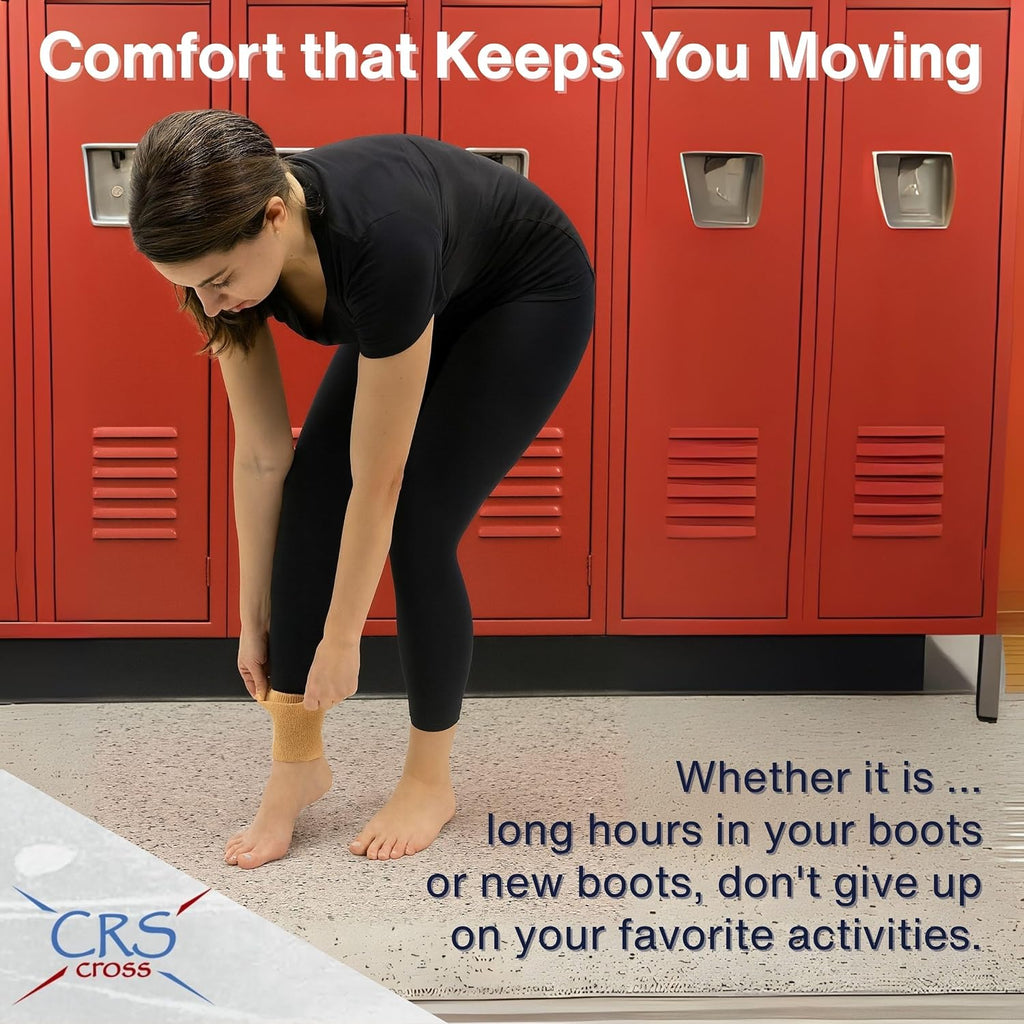 CRS Cross Mangas de gel para tobillo. Un par de calcetines acolchad...